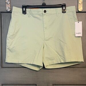 Goodfellow & Co Light Green Men's Flat-Front Shorts 32 Waste 5” Inseam